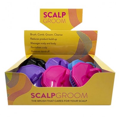 Scalp Groom Brush Coloured Box Of 12